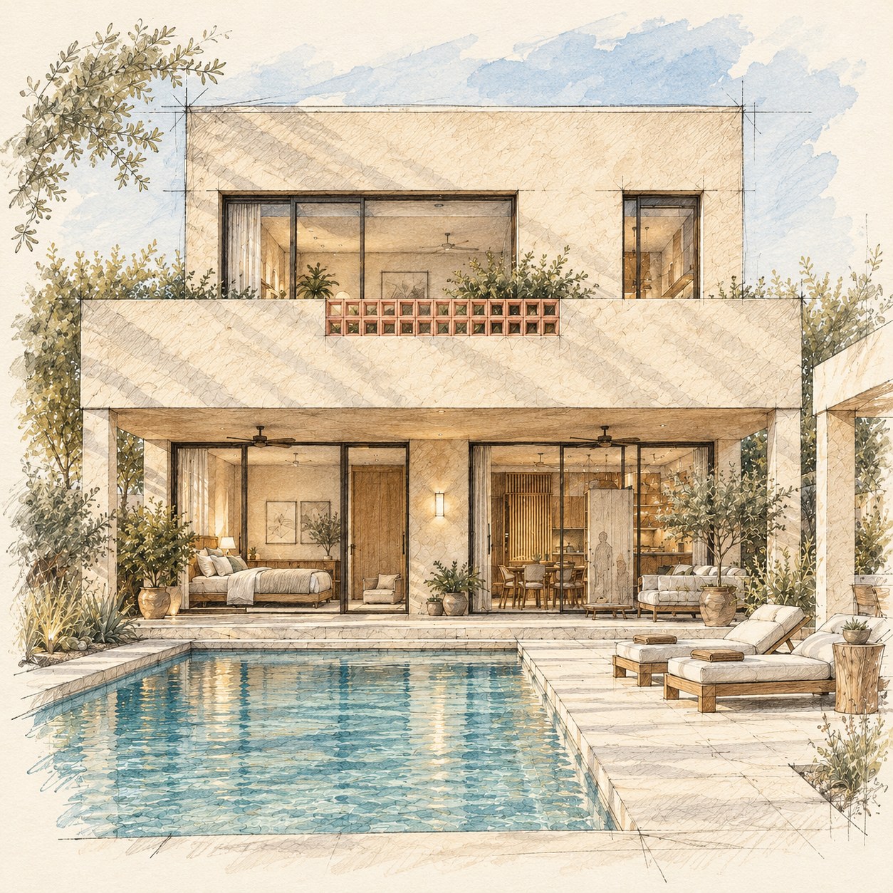Casa Cuatro Ciénegas · estudio ilustrado